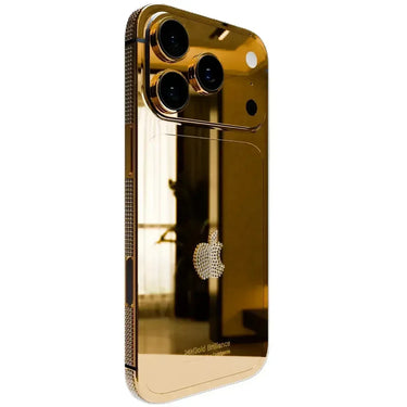 24k Gold iPhone 17 Pro Max Diamond Bezel Logo - Taishina