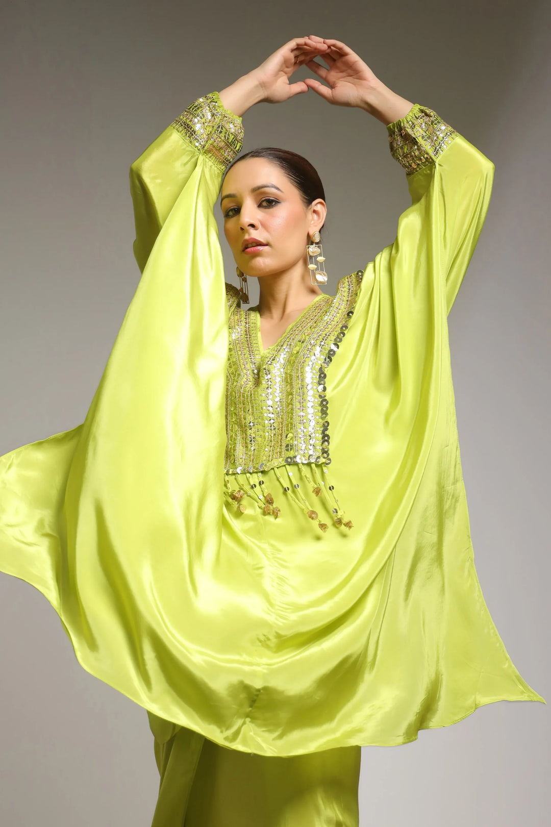 Noor Lime Kaftan Set - Taishina